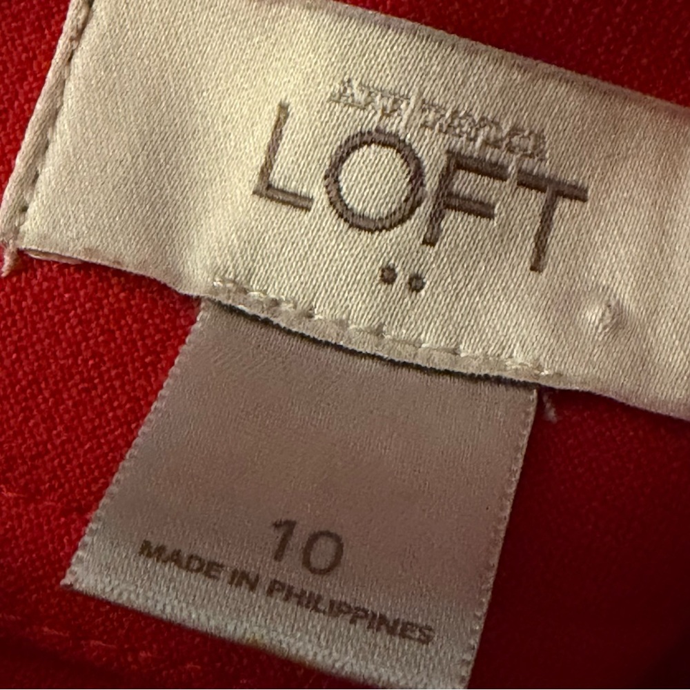 LOFT Vibrant Red Mini Skirt Size 10 - Picture 7 of 12